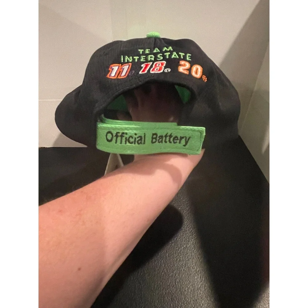 Interstate Batteries NASCAR Racing Hat Neon Green Black Team 11 18 20 Cap